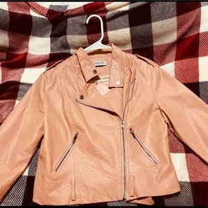 Pink leather jacket